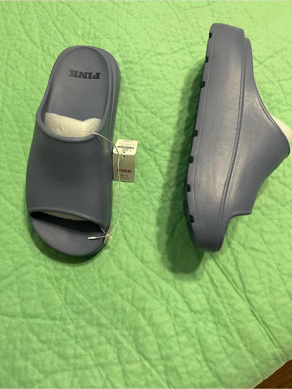 PINK Victoria's Secret Kids Slide Sandals - Slate Gray